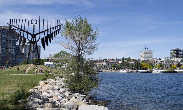 Barrie waterfront on a nice day.